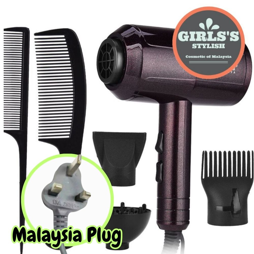 (Malaysia Plug) Deliya (Hammer) Professional Strong Dry Care Wind Ionic Stylish Travel Hair Dryer