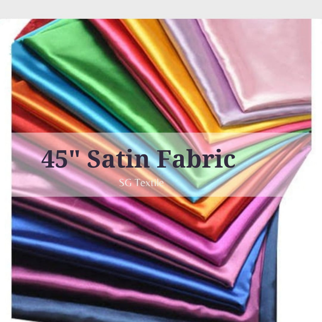 45" Kain Satin Buatan Malaysia 100% Polyester ♦ Harga utk 1Meter ♦ Part 2 Warna Bendera