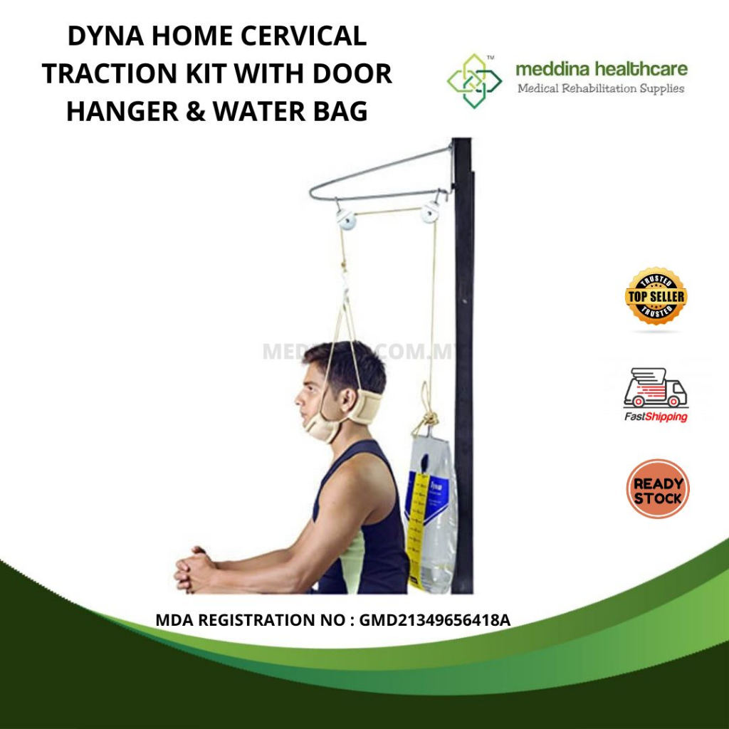 MEDDINA Dyna Home Cervical Traction Kit with Water Bag & Door Hanger