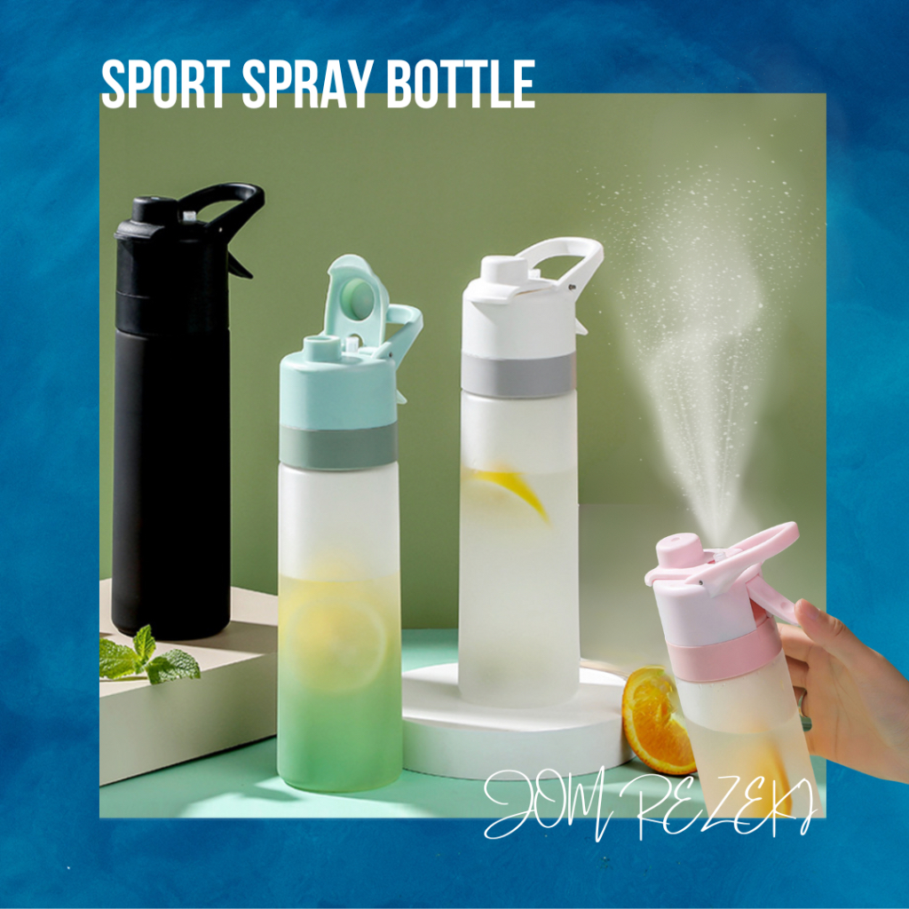 JOM 650ml Large Capacity Spray Water Bottle Portable Outdoor Sport Fashion Cute Drinking Plastic Bottles BPA Free Eco-Fr