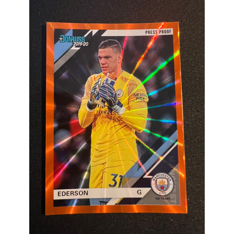 2019-20 Panini Donruss Chronicles Soccer Orange Laser Press Proof - Ederson