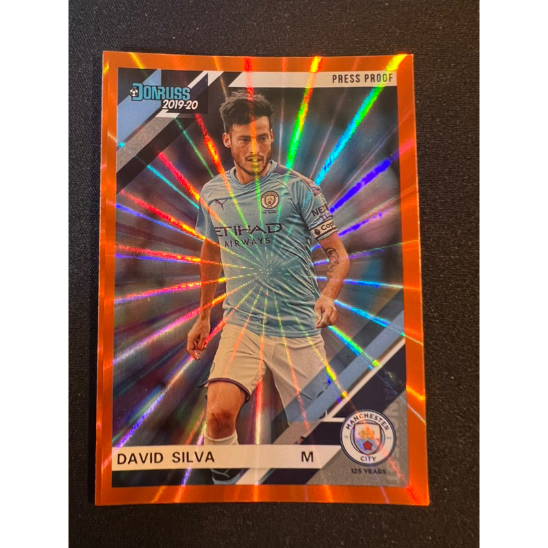 2019-20 Panini Donruss Chronicles Soccer Orange Laser Press Proof - David Silva