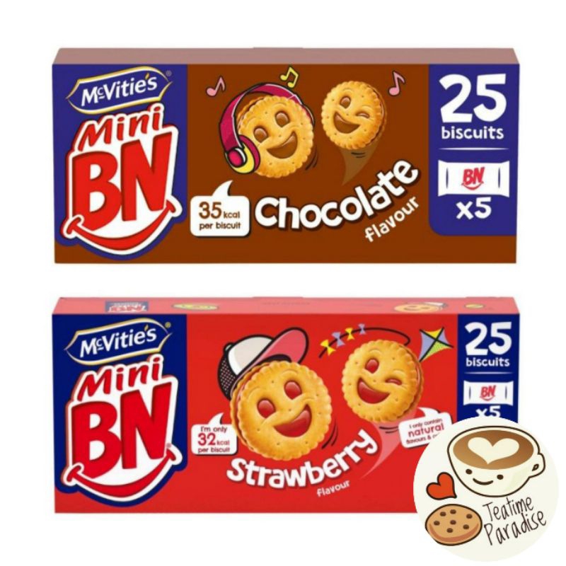 McVitie's Mini BN Biscuits 175g 25 Biscuits (Strawberry / Chocolate)