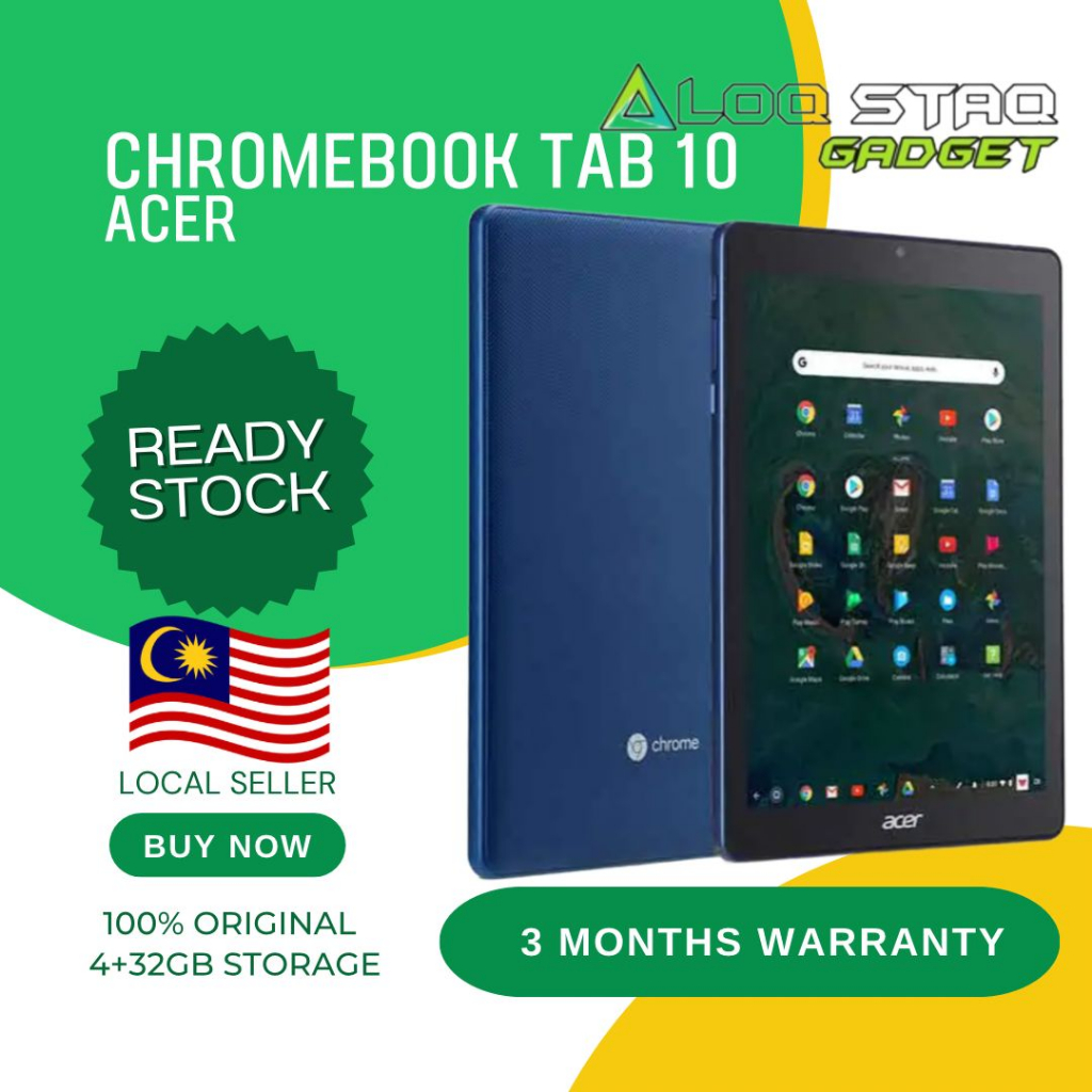 ACER CHROMEBOOK TAB 10 S-PEN Chrome OS Drawing Tablet Education School Kids Streming Netflix Gaming