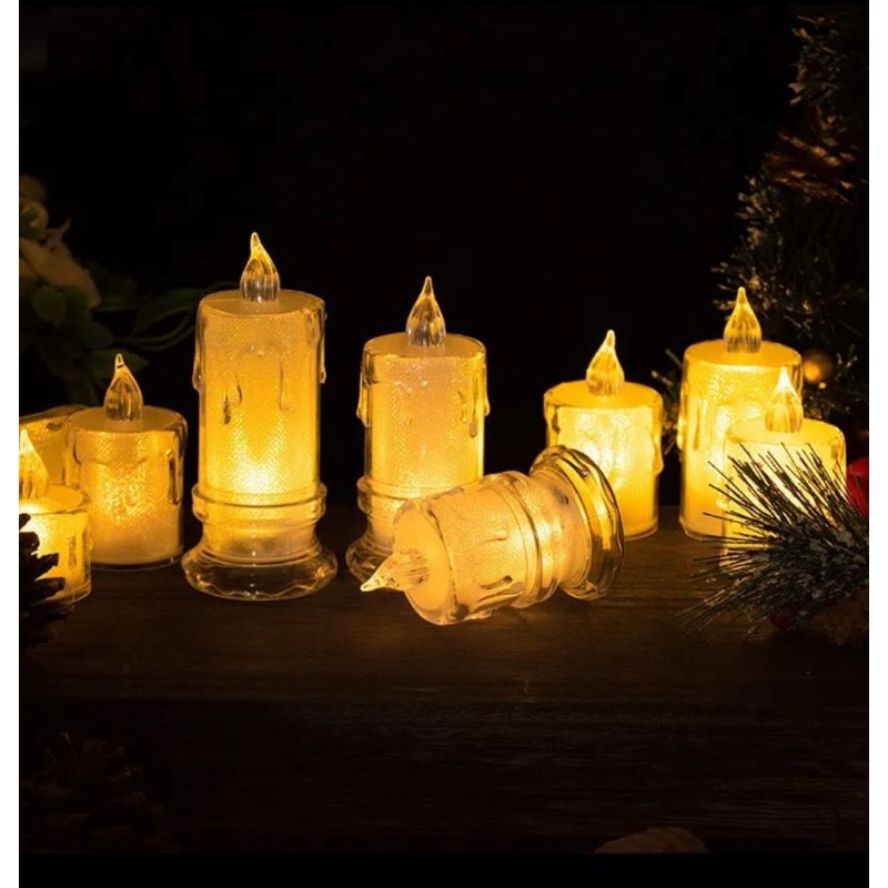 FANCY Led Candles Light Flameless Acrylic Crystal