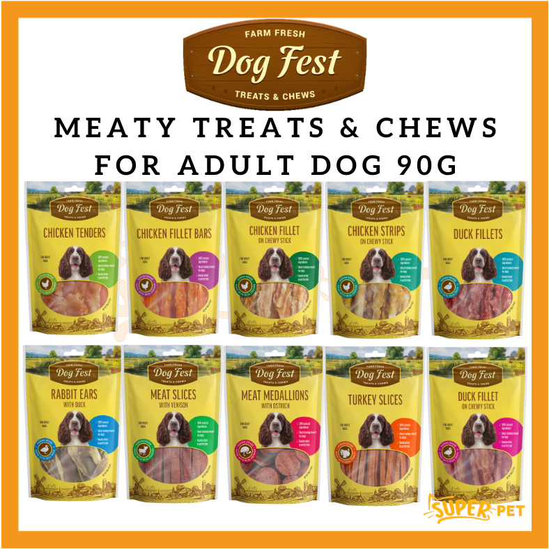 Dog Fest Meaty Treats & Chews for Adult Dogs 90g