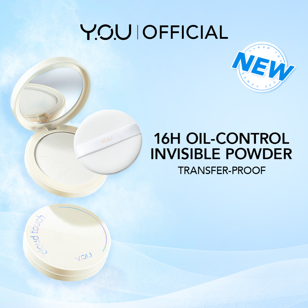 [NEW] YOU Cloud Touch Invisible Setting Powder | Natural Looking | Matte Finish | 16H Oil Control | Pores Blurring (10g)