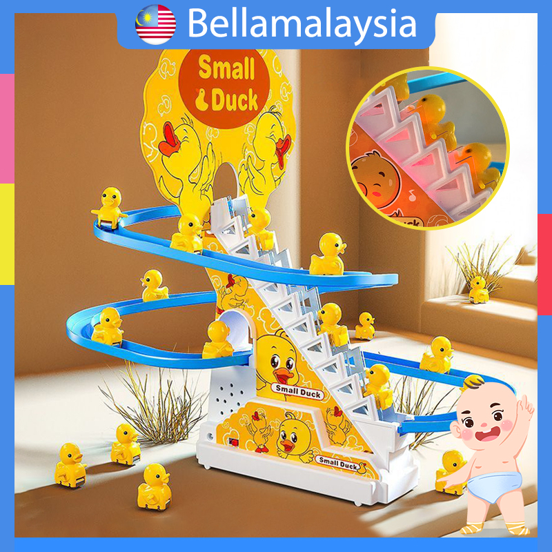 Bella Little Duck Stair Climbing Track Toy With Dynamic Music And Light Electronic Kids Electronic Educational Toys