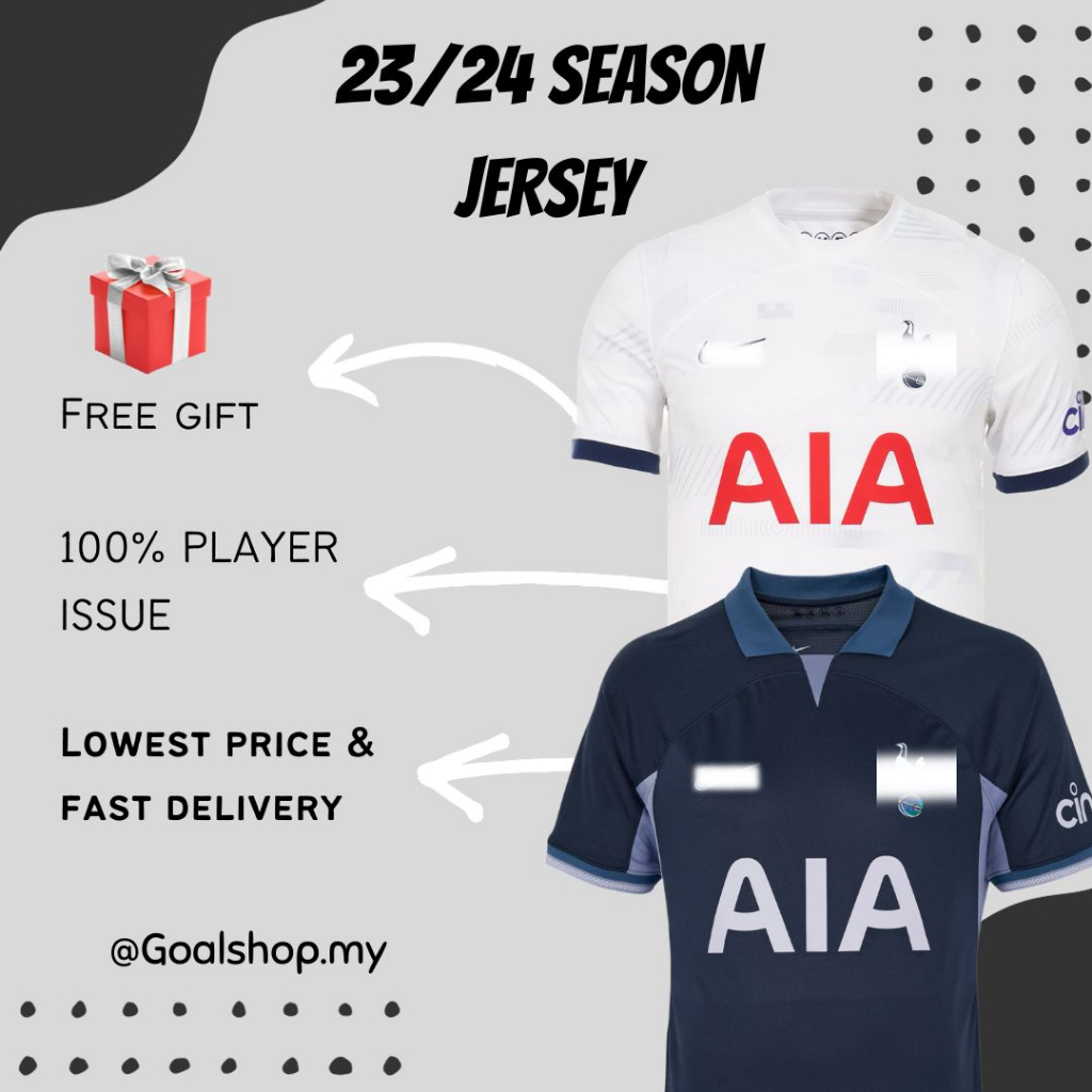 [OFFICIAL SEASON 23/24] Jersey Tott Home & Away Player Issue Jersi Tott Hot Spurs Player Issue 2023/24 Jersi Bola