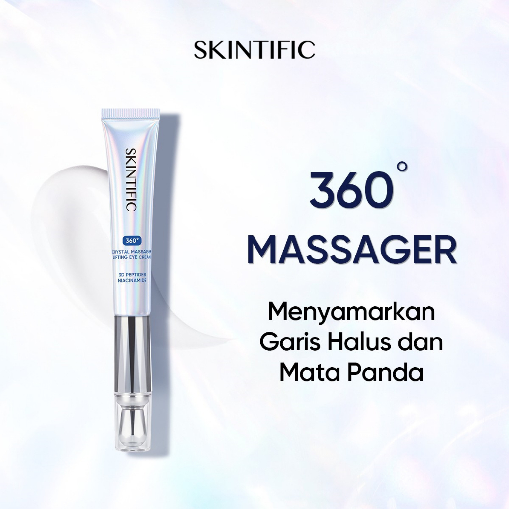 [Ready Stock] SKINTIFIC 360° Crystal Massager Lifting Eye Cream Eye Serum Removes Fine Lines Dark Circles