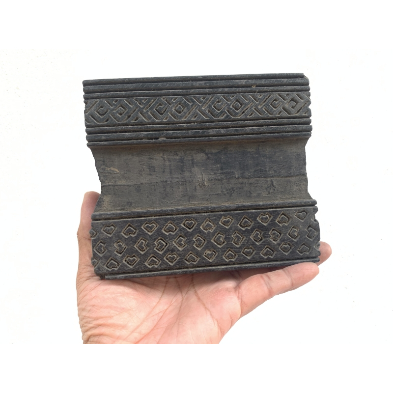 NEPAL NEPALESE Traditional Fabric Block Stamp Antique Wooden Chop Textile Print Sculpture #7