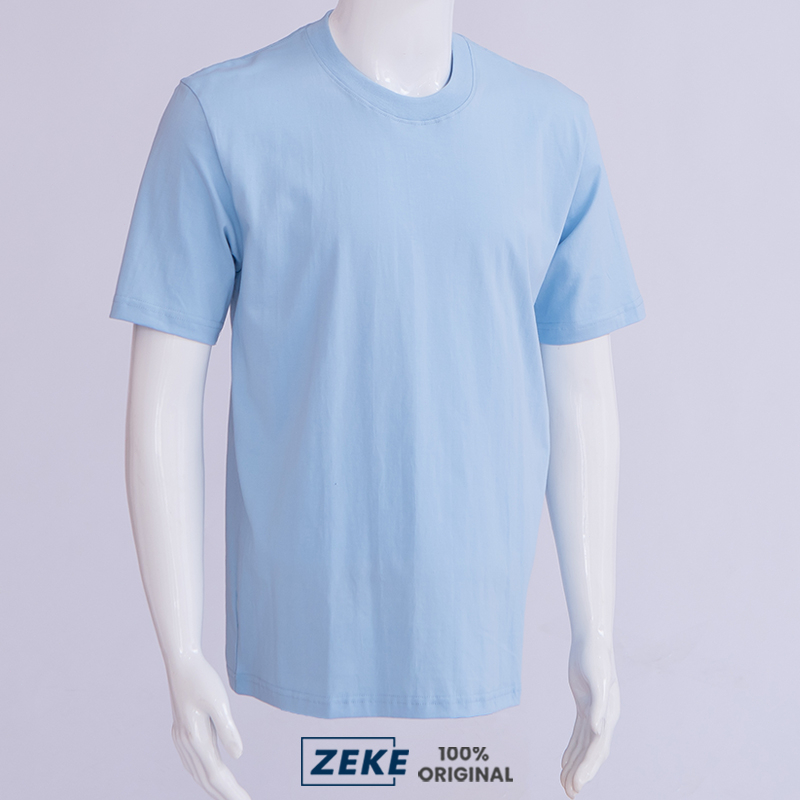 ZEKE A0004 Unisex T-Shirt Half Sleeve Oversized High Collar Plain Color Plus Size Cotton