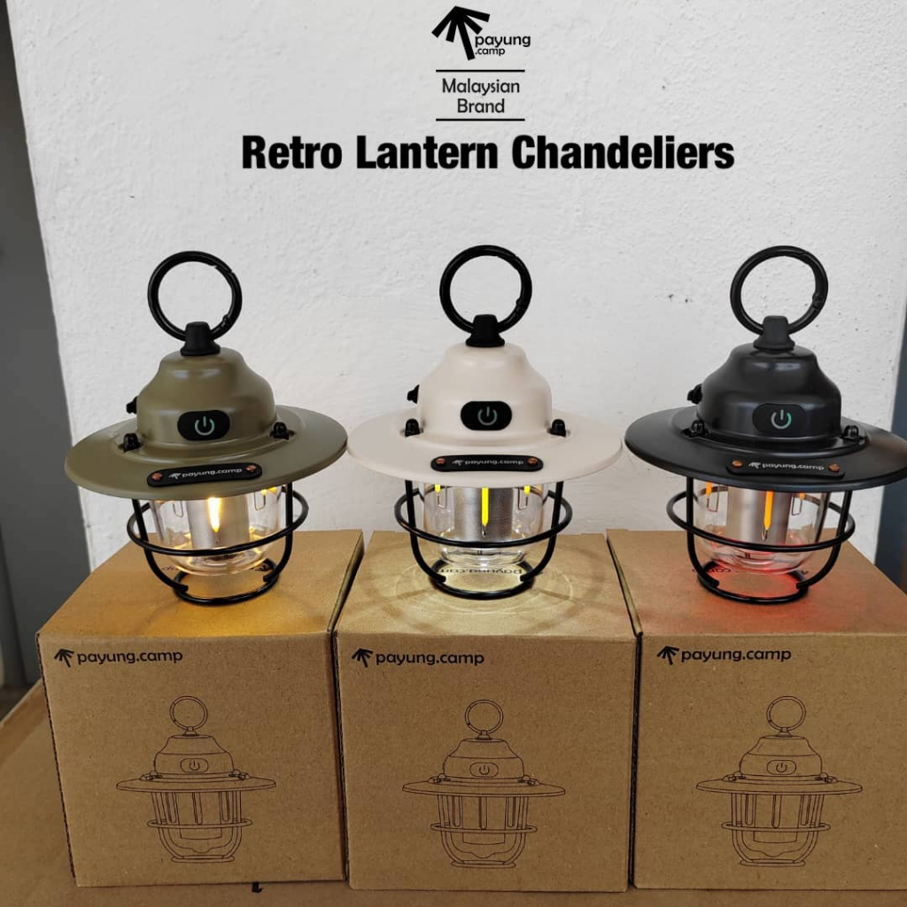 PAYUNG.CAMP Retro Lantern Chandeliers Camping Light Lampu