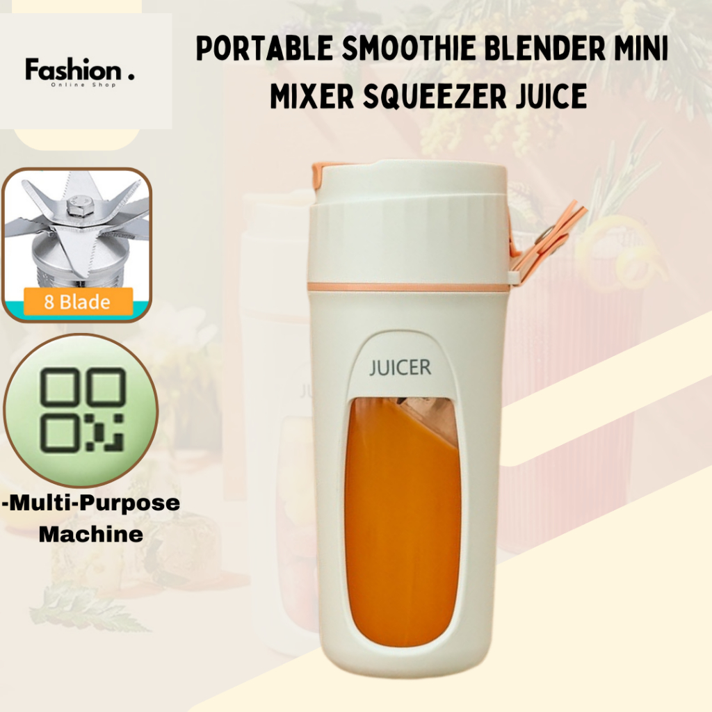 【FASHION OS】Electric jus Juicer Portable Smoothie Blender Mini Mixer Squeezer Juice Juicer Machine USB Charging HA2004