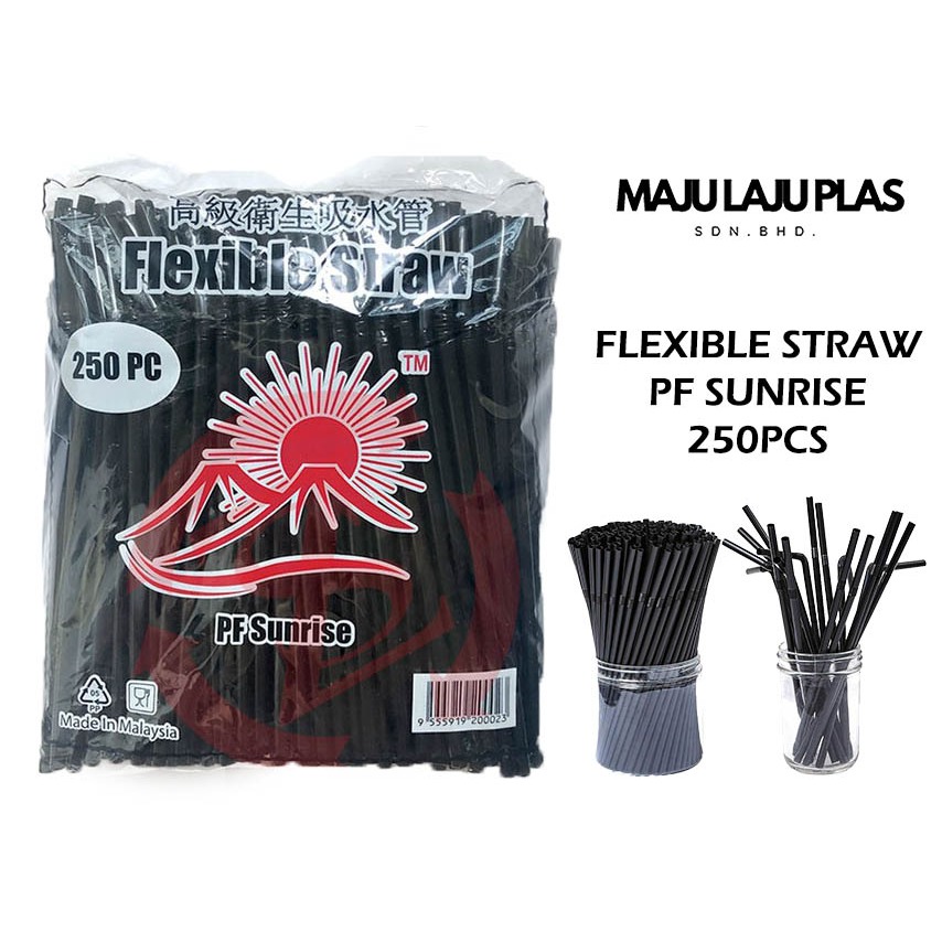 (8 Inch) Flexible Straw / Disposable straw / Drinking Straw / Straw bengkok / Tapau Straw / 吸水管