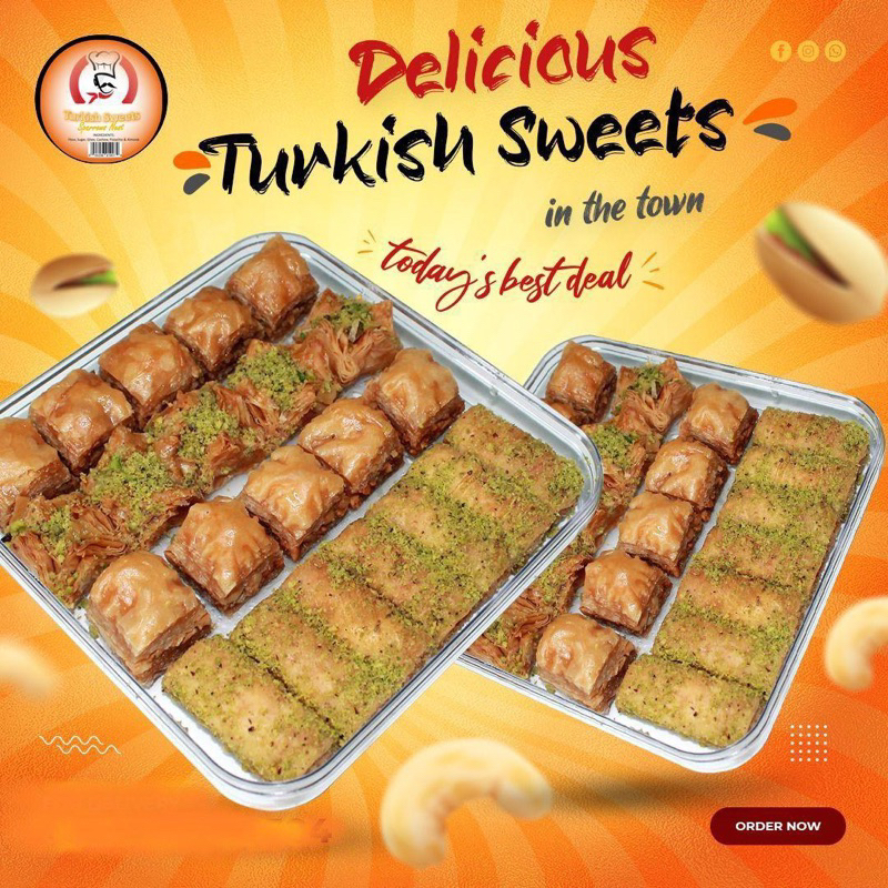 Turkish Baklava Sweet Mix Baklava Turkish Delights Nougat Manisan Dan Segar MIXED Baklava