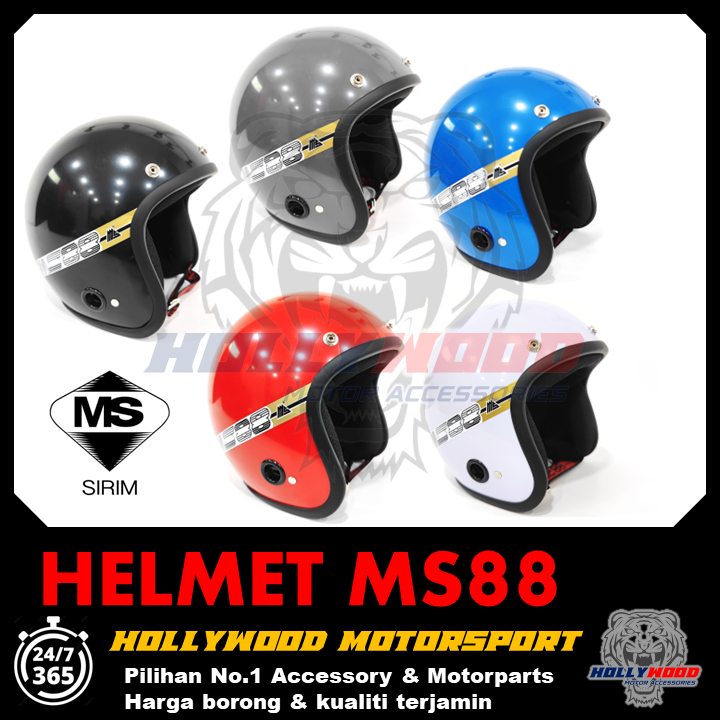 HELMET MS88 JAMIN 100% ORIGINAL TOPI KELEDAR STENG SIRIM APPROVED HARGA TERMURAH TERBAIK