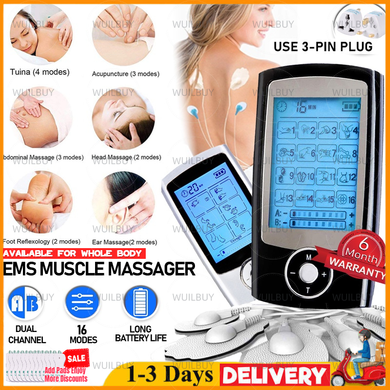 🔥 Tens Massager EMS Muscle Stimulator Electronic Pulse Massager Home Use Full Boby Massage electric massage pad 肩膀按摩器 按摩