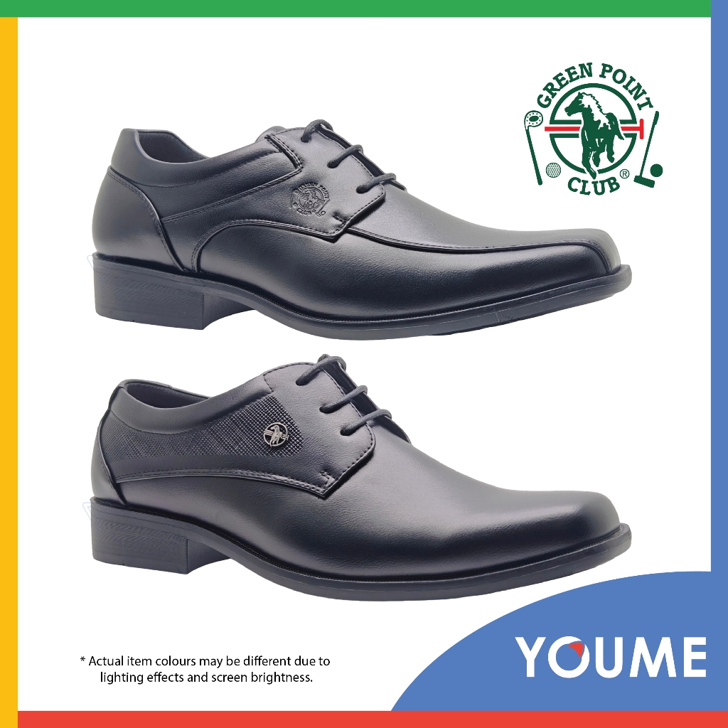 GREEN POINT CLUB M821049 M821040 Men Genuine Leather Square Toe Oxford Smart Dress Formal Office Shoe