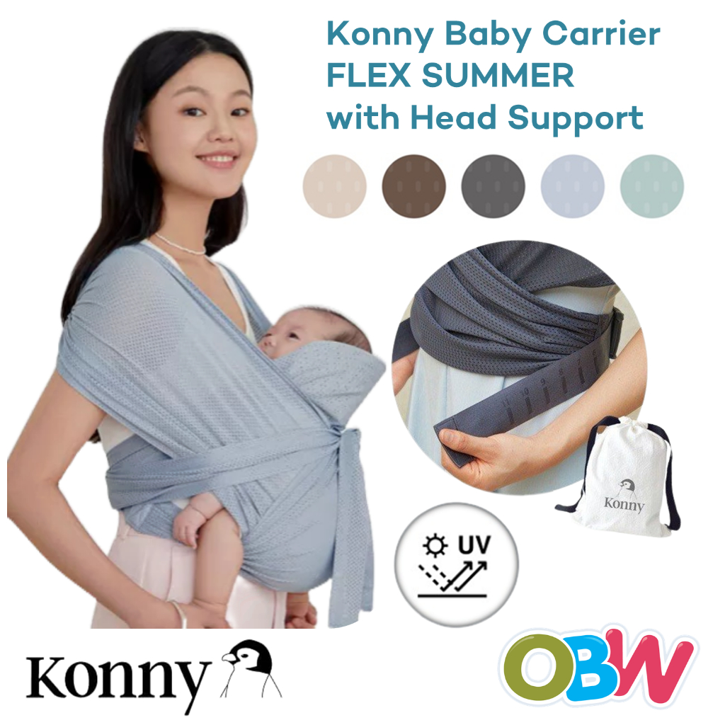 Original Baby Carrier FLEX SUMMER with Head Support | Newborn to Toddler Konny Baby Carrier