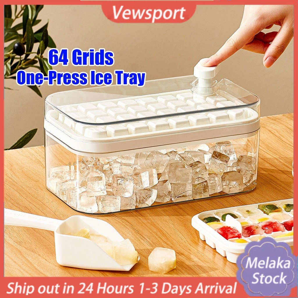 64-grid ICE Cube Maker Mould ICE Cube Tray With Top Cover Silicone ICE Cube Deicing Baby Food Storage Food Grade 冰格模具