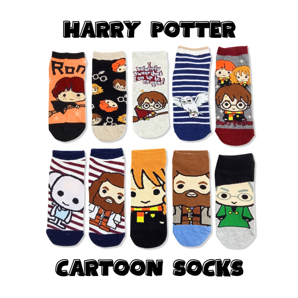 ❤️HARRY POTTER❤️ Potterhead Wizard Magic School Comic Harry Potter House of Hogwarts Cute Cartoon Sock