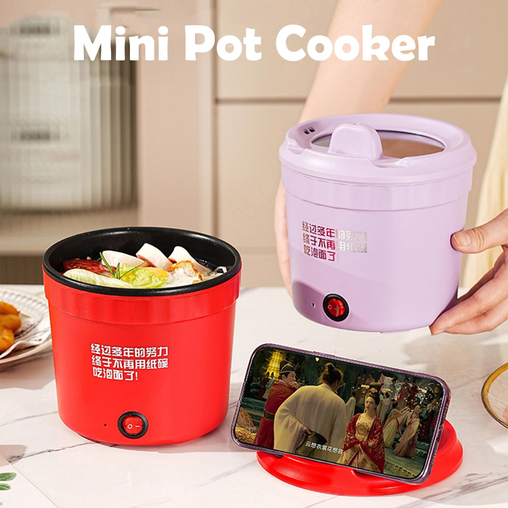 Mini Electric Cooker Multi-function Electric Hot Pot Noodles Bowl Mini Small Skillet Non-stick Multicooker