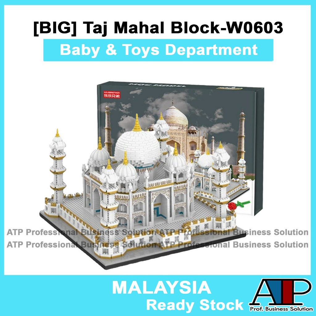 Toy Big Taj Mahal World Famous Architecture Building Blocks Nano Block Taj Mahal Jigsaw Puzzle Eiffel Tower Basil