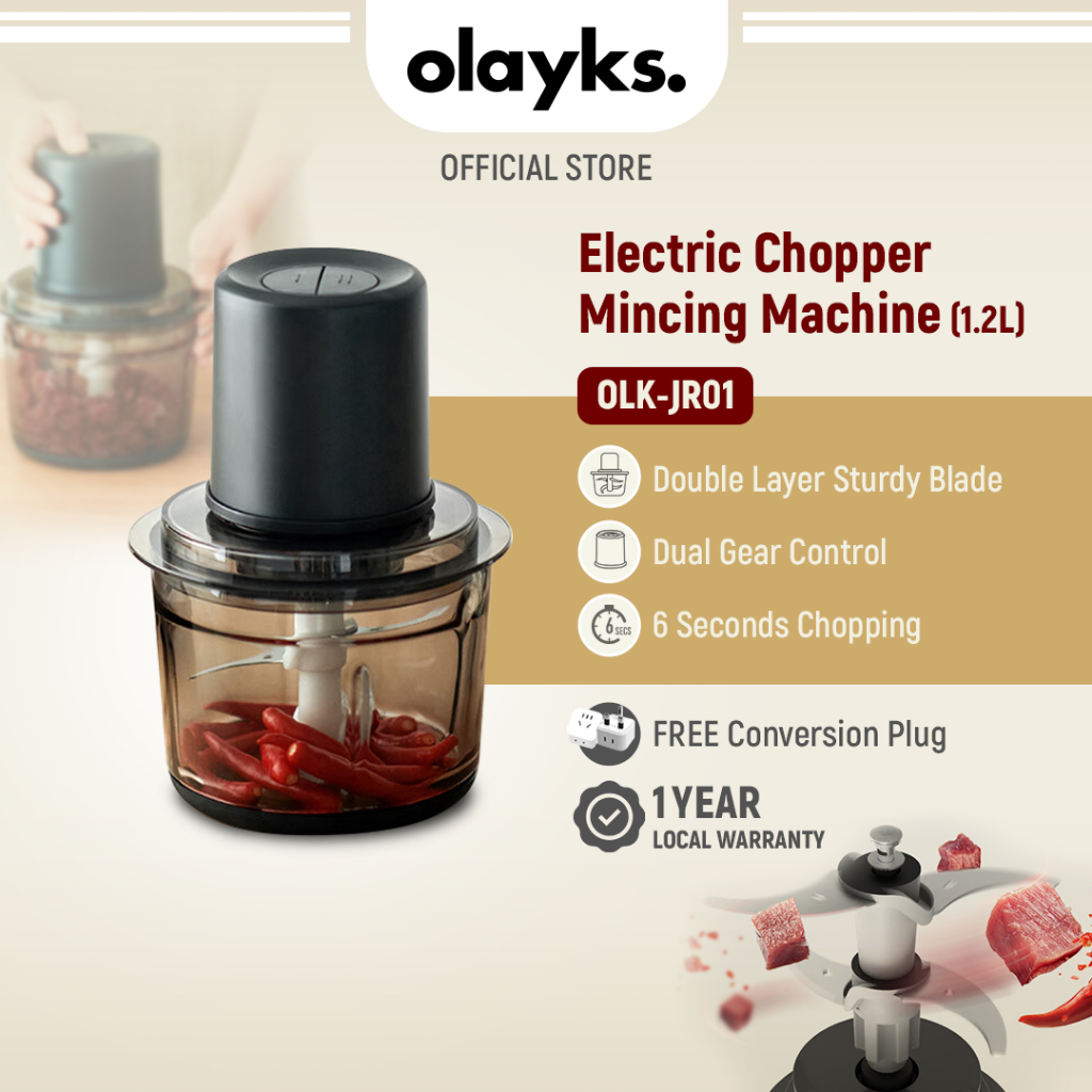 Olayks Electric Food Chopper Mincing Machine Meat Grinder Food Processor Garlic Chopper Vegetable Chopper 多功能绞肉机 料理机 碎肉机