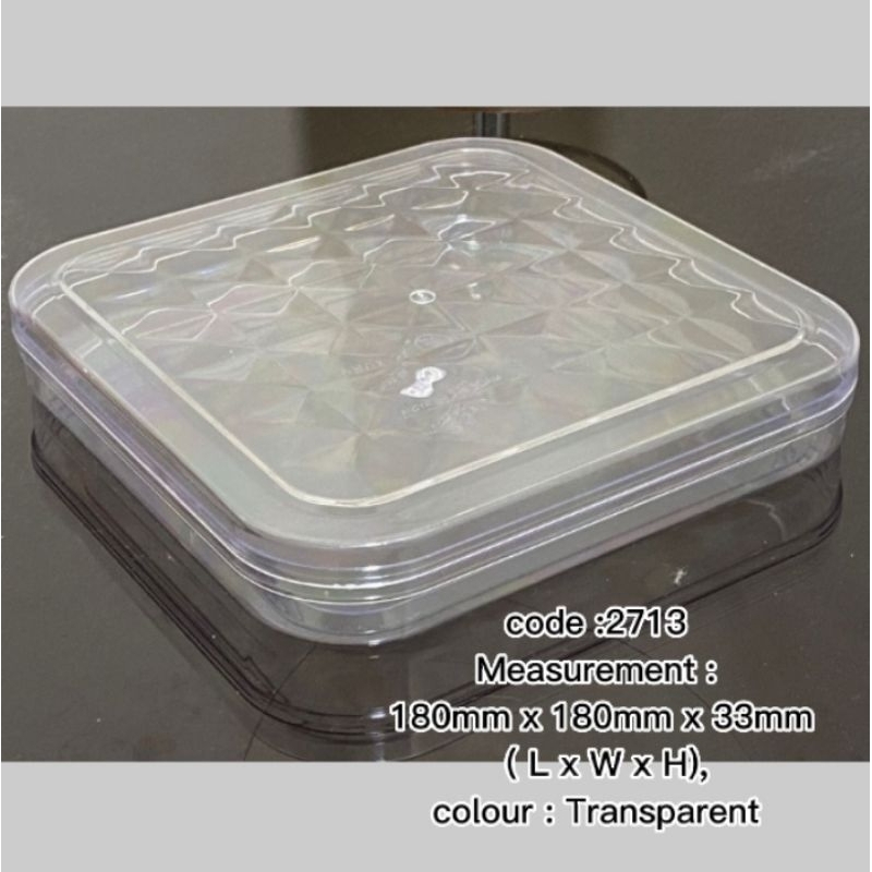 [ 1pc ]Ready Stock ! FF2702 FF2712 FF2713 Square plastic Container Bakery Bekas Kuih Cookies Box