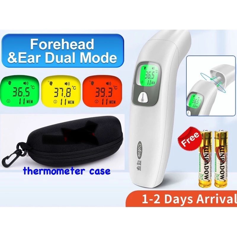 Cofoe Thermometer 3 in 1 Ear+Forehead Infrared Non contact Thermometer Penembak Pengimbas Suhu Badan