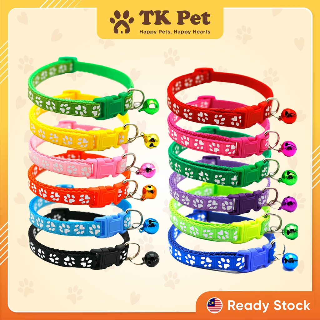Pet Neck Strap Adjustable Dog Collar Cat Collar With Bell Cat Necklace Rantai Kucing Neck Strap Dog Cat Kitten Rabbit