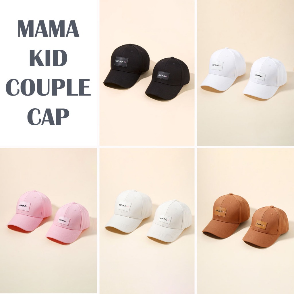 Set of 2 Mum Kid Couple Cap Fashion Photoshoot Family Cap Travel Cap Wind Sun Protect Outdoor Beach Hot Sun Shade Cap