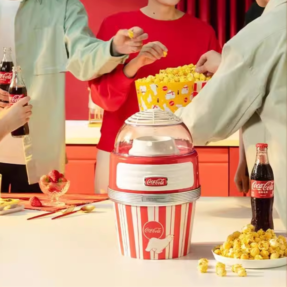 1100W Popcorn Maker Machine 2 Minutes Fast Pop Coca Cola Design Automatic Electric Popcorn Machine 爆米花机