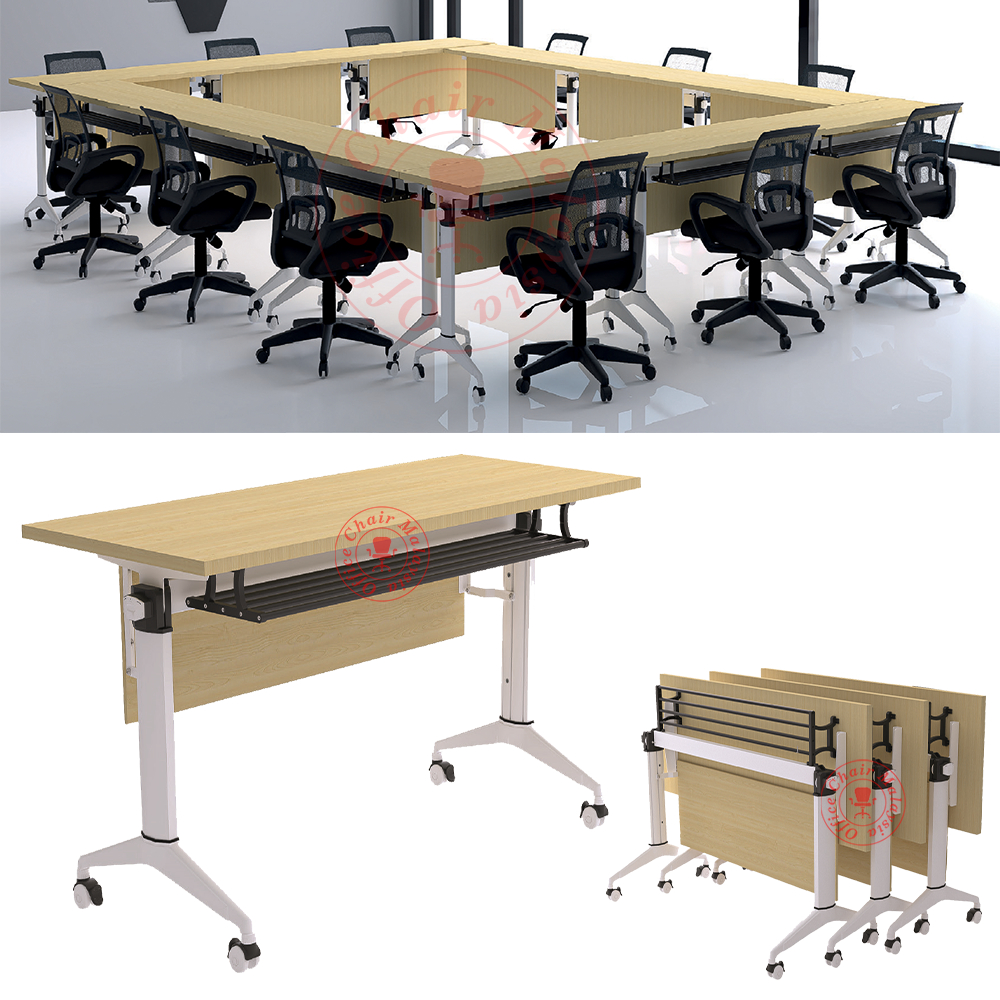 Foldable Training Table / Mobile Meeting Table / Foldable Table / Office Table / Meja Office / Meja Lipat / Meja Meeting
