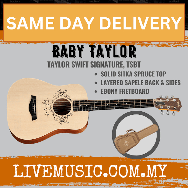 Taylor Baby Taylor Acoustic Guitar w/Bag, Taylor Swift Signature ( TSBT )