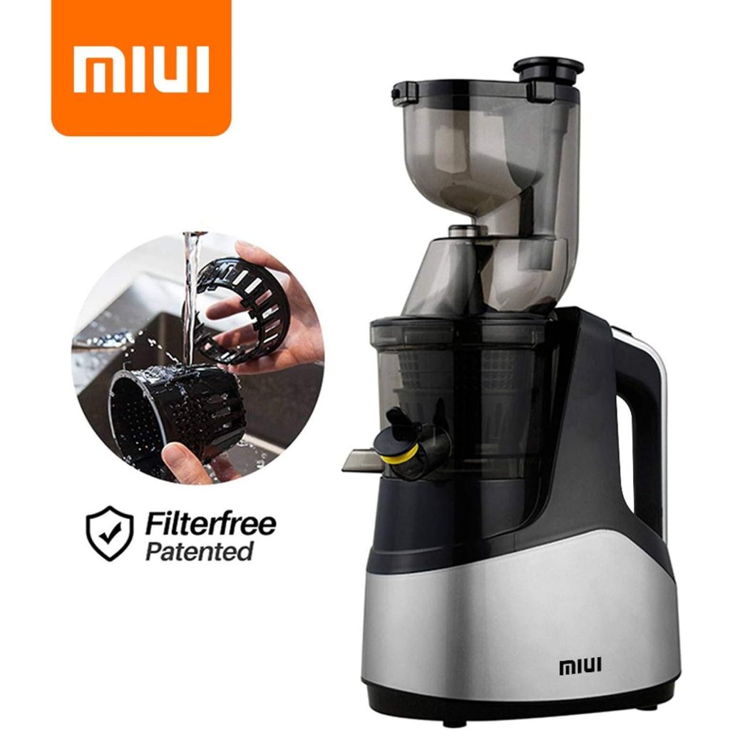 MIUI JE-B03B Cold Press Slow Juicer 7 Level Slow Masticating Electric Juice Extractor FilterFree