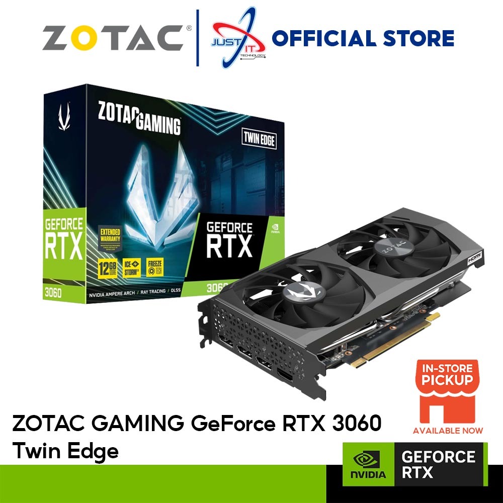 ZOTAC GAMING GEFORCE RTX3060 TWIN EDGE V2 12GB DDR6 192BIT GRAPHICS CARD ( ZT-A30600E-10M-V2 )