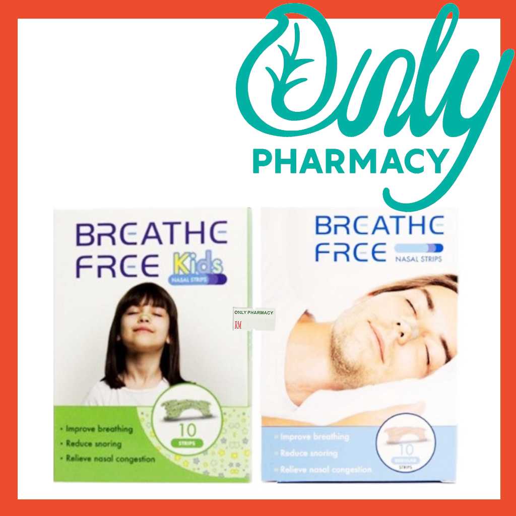 Breathe Free Nasal Strips 10's/box Kids/Adult Breathing/Snoring/Nasal Congestion Similar to Breathe Right/Breathe Well