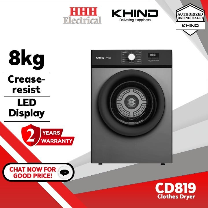 KHIND 6 KG CLOTHES DRYER CD619 (MESIN PENGERING PAKAIAN)/ Khind 8kg Clothes Dryer CD819