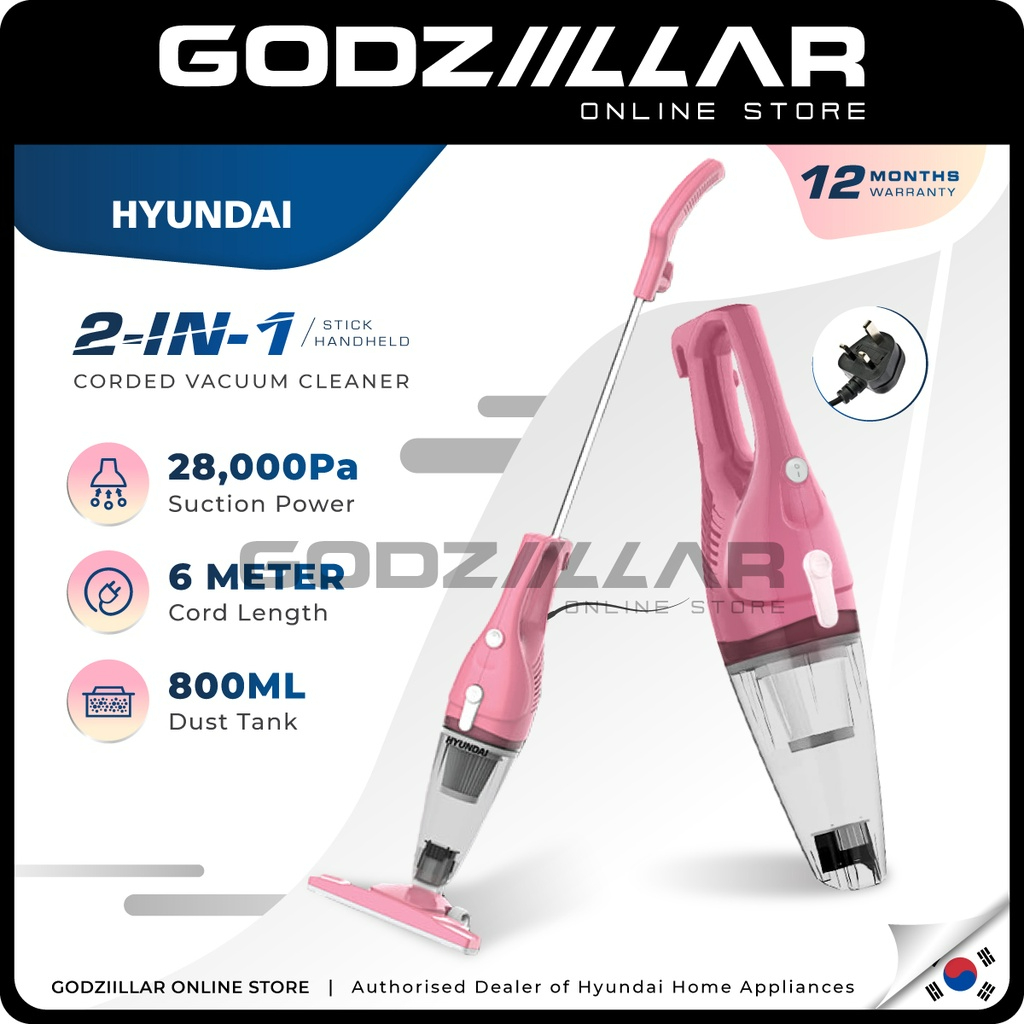 Hyundai 2IN1 28000Pa Strong Cyclone Corded Handheld Vacuum Cleaner (Portable/HandStick/Bagless)