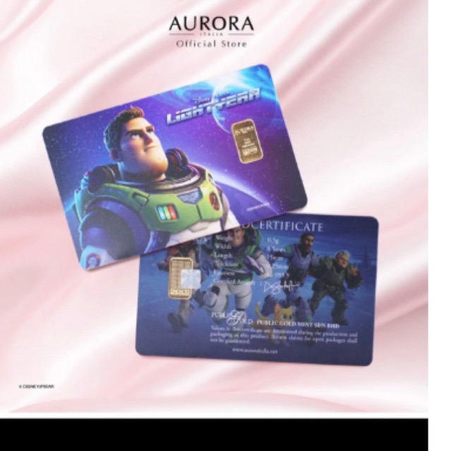 AURORA GOLD BAR 24K 999.9 0.5G DISNEY SERIES🔥