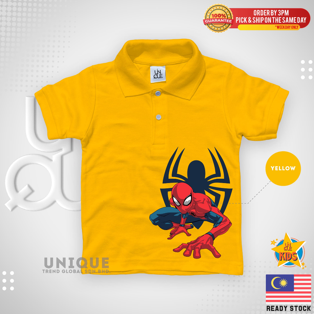 Kids Polo (Boy/Girl) 3-14 Years Baju Budak Kain Sejuk Street Style 00001