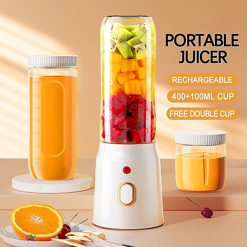 Portable Juicer Blender Mixer 10 Blade Mini Juice Fruit Extractors Rechargeable Wireless Household USB Juice Blender 榨汁机