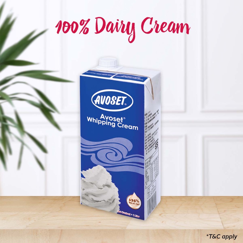 Avoset Whipping Cream - 100% Dairy Cream [Klang Valley, Ipoh, Penang, Melaka, JB and Muar]