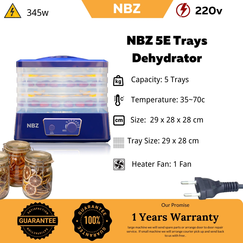 NBZ 5 Tier Food Dehydrator Machine Food Dryer Dehydrator Dehydrated Machine Mesin pengering makanan  风干机 烘幹機 食品 果干机 干果机