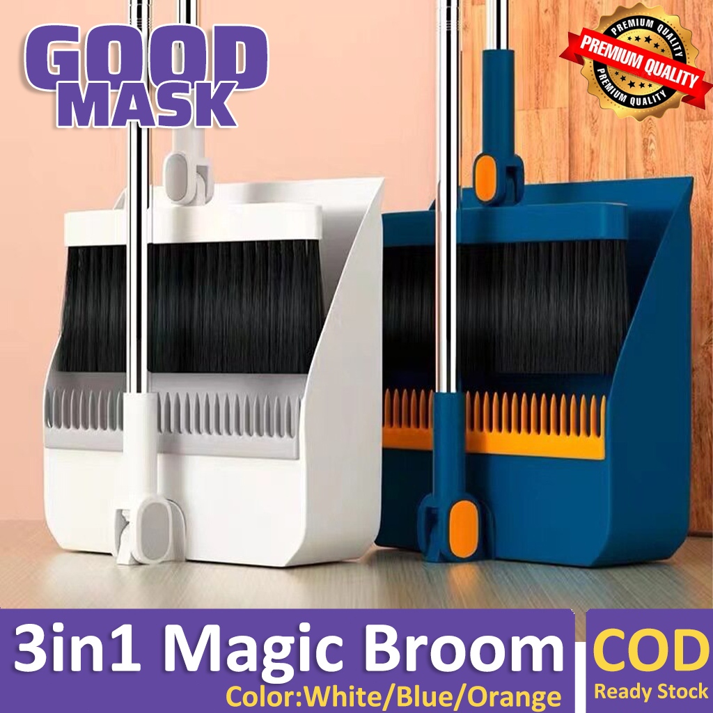 [3In1]Magic Broom Foldable Broom Dustpan Set Sweeper Broom Household Floor Cleaning Brush For Outdoor Indoor