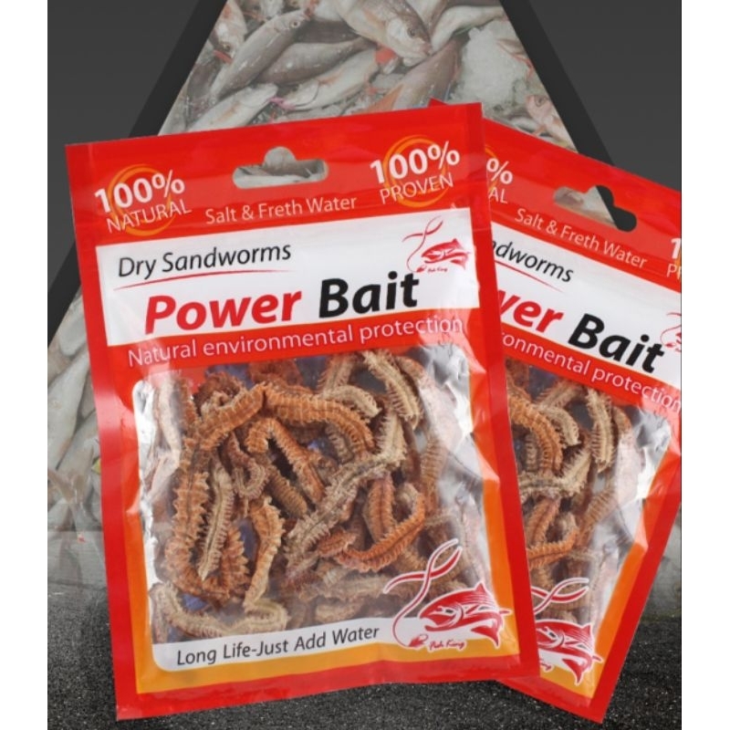 POWER BAIT DRY SANDWORMS Cacing Pasir