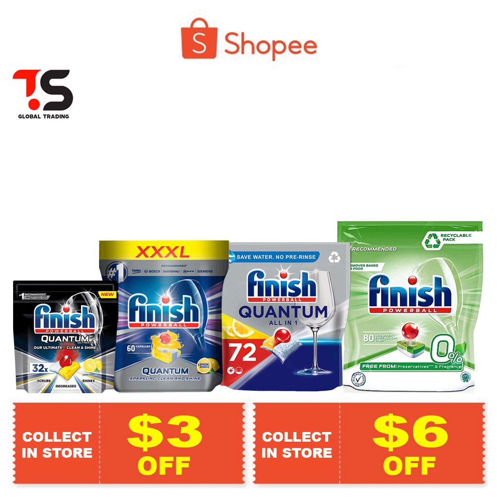 Finish Quantum / Ultimate Dishwasher Tablets (32/55/60/70/72/80 Tabs)