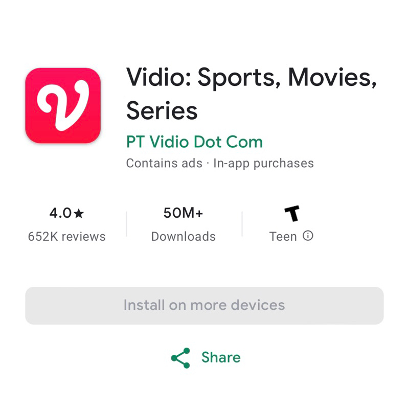 Vidio Indonesia - Sports, Movies, Series (This app is available for some of your device only)